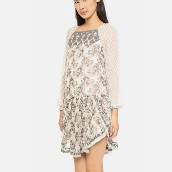 Free people embroidered s Floral Lace Long Sleeve Dress - Picture 8 of 10